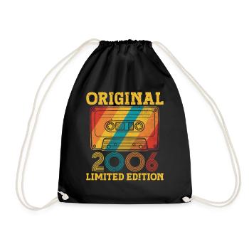 20. Jubiläum 20 Jahre 2006 Geburtstagsgeschenk - Turnbeutel - Schwarz - Vorne