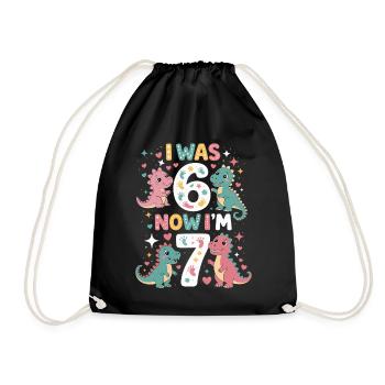 De six à sept dinosaures - Sac de sport léger - noir - Devant