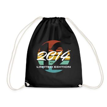 12th Birthday 2014 Boys and Girls Gift - Drawstring Bag - black - Front