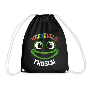 Carnival Frog | colorful carnival costume - Drawstring Bag - black - Front