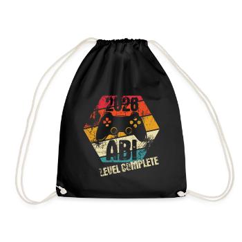 Abi 2026 - Abitur Passed - Level Complete - Drawstring Bag - black - Front