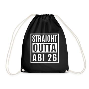 Directement sorti d’Abi 2026 - Abitur - Cadeau - Sac de sport léger - noir - Devant