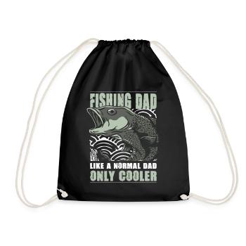 Tenue de Papa Pêcheur - Cadeau Dad de pêcheur drôle - Sac de sport léger - noir - Devant