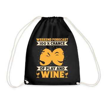 Musical Theatre Weekend Forecast Play & Wine - Turnbeutel - Schwarz - Vorne