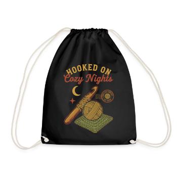 Accro aux nuits douillettes Amant du crochet Drôle - Sac de sport léger - noir - Devant