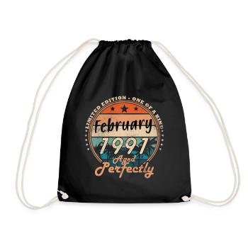 Février 1991 - Jubilé 1991 Vintage février 1991 - Sac de sport léger - noir - Devant
