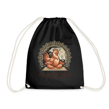 Zen And The Art Of Coop Maintenance Chicken - Drawstring Bag - black - Front