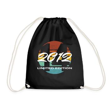 14th Birthday 2012 Boys and Girls Gift - Drawstring Bag - black - Front