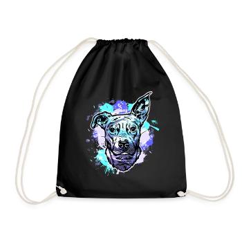 Croix du taureau beagle - Sac de sport léger - noir - Devant