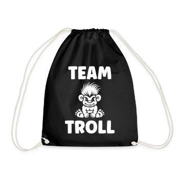 Troll - Turnbeutel - Schwarz - Vorne