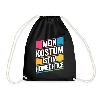 Costume is in the home office carnival carnival office - Drawstring Bag - black - Front