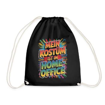 Costume is in the home office carnival carnival office - Drawstring Bag - black - Front