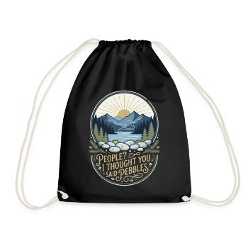 Les gens, je croyais que vous aviez dit Pebbles Naturfan - Sac de sport léger - noir - Devant