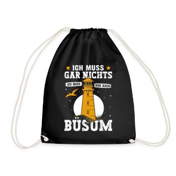Vacances à la mer du Nord N’A PAS BESOIN D’ALLER À BÜSUM - Sac de sport léger - noir - Devant