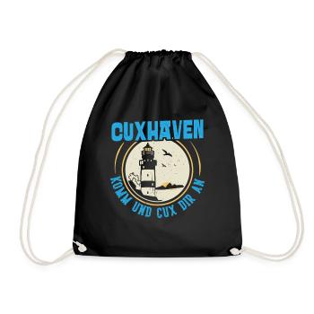 North Sea Holidays CUXHAVEN COME AND CUX TO YOU Funny - Drawstring Bag - black - Front