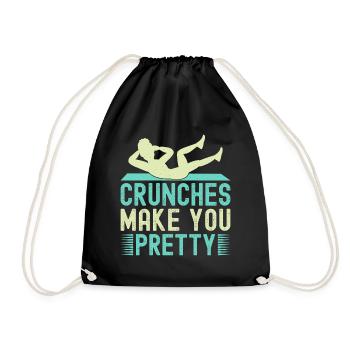 Les abdominaux de Fitness Fanatics vous rendent joli - Sac de sport léger - noir - Devant