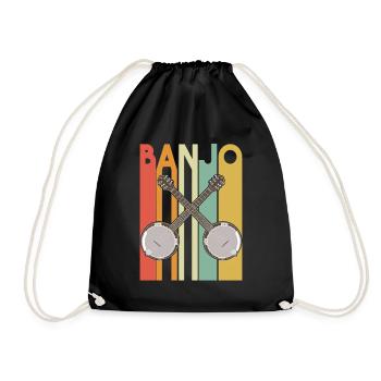 Banjos croisés Rétro Vintage - Sac de sport léger - noir - Devant