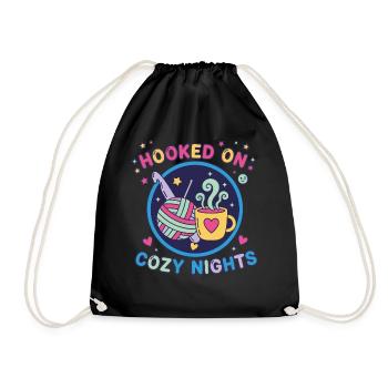 Accro aux nuits douillettes Amant du crochet Drôle - Sac de sport léger - noir - Devant