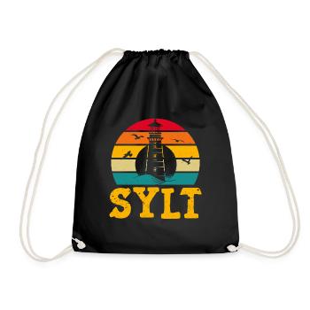 Vacances à la mer du Nord SYLT ÎLE DE LA MER DU NORD Fun - Sac de sport léger - noir - Devant