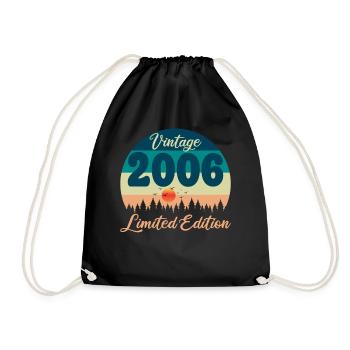 20e Anniversaire 20 ans 2006 Cadeau Vintage Rétro - Sac de sport léger - noir - Devant
