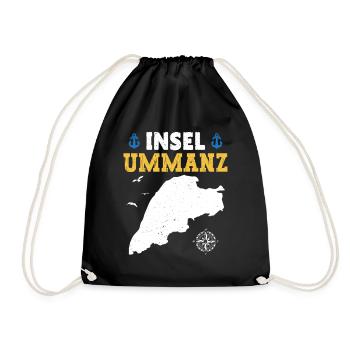 Ostsee Urlaub INSEL UMMANZ Lustiges - Turnbeutel - Schwarz - Vorne