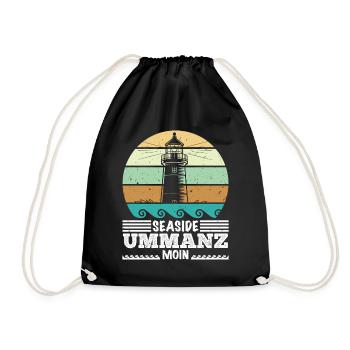 Ostsee Urlaub SEASIDE UMMANZ MOIN Lustiges - Turnbeutel - Schwarz - Vorne