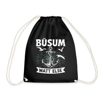 North Sea holiday BÜSUM WATT OTHERWISE FUNNY - Drawstring Bag - black - Front