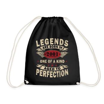 LEGEND 2001, VINTAGE 2001 - Drawstring Bag - black - Front