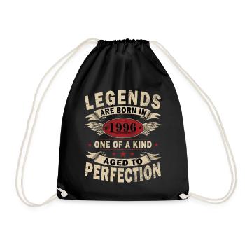 Cadeau rétro rétro vintage d’anniversaire original de 1996 - Sac de sport léger - noir - Devant