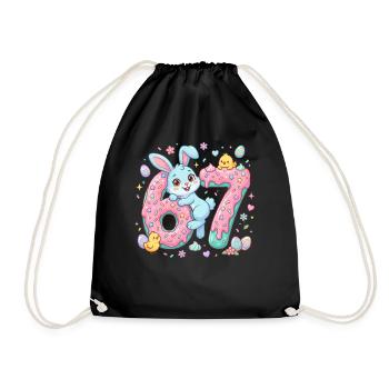 67 Easter - Drawstring Bag - black - Front