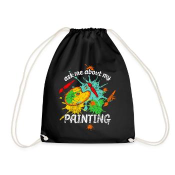 Demandez-moi des informations sur ma peinture, le design pour artistes - Sac de sport léger - noir - Devant