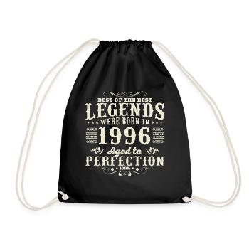1996 Vintage Retro Geburtstagsgeschenk - Turnbeutel - Schwarz - Vorne