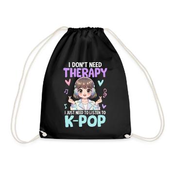 Je n’ai pas besoin de thérapie, j’ai juste besoin d’écouter la pop - Sac de sport léger - noir - Devant