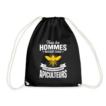 Funny beekeeping gift idea for a beekeeper - Drawstring Bag - black - Front