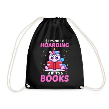 Read Books Unicorn - Drawstring Bag - black - Front