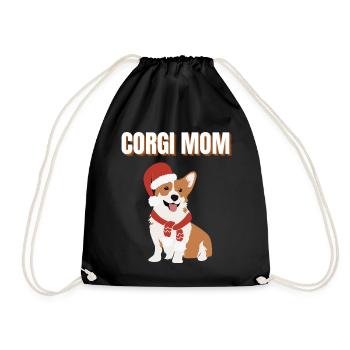 Maman Corgi Toutou de Noël - Sac de sport léger - noir - Devant