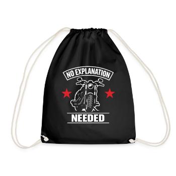 Why we ride motorcycles, - Drawstring Bag - black - Front
