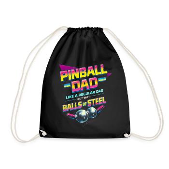 Pinball Pinball Player Father - Drawstring Bag - black - Front