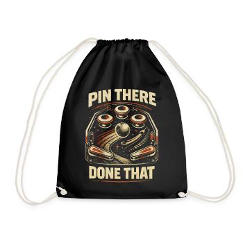 Pinball Pinball Player Pin There Done That - Drawstring Bag - black - Front