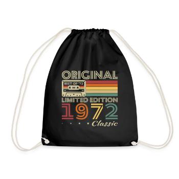 1972 Vintage Rétro Cadeau D’anniversaire - Sac de sport léger - noir - Devant