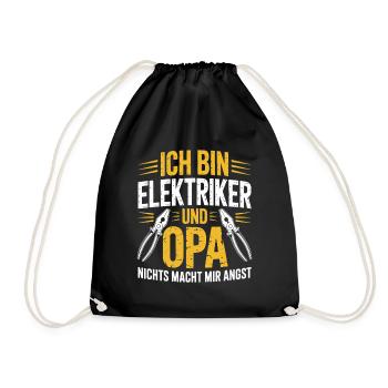 Je suis électricien et grand-père - Sac de sport léger - noir - Devant