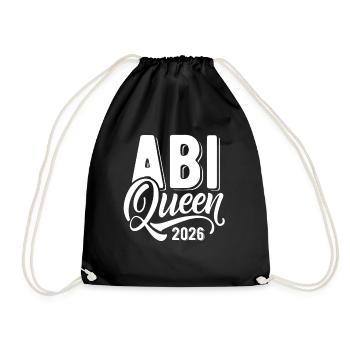 Abi Queen 2026 - Abitur - Spruch - Drawstring Bag - black - Front
