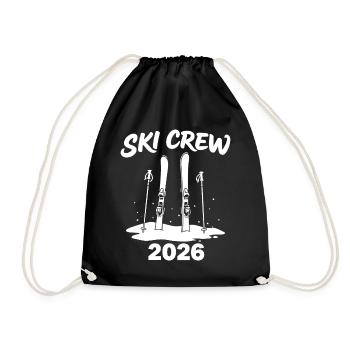 SKI CREW Winter holiday and après-ski outfit - Drawstring Bag - black - Front