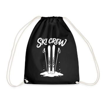 SKI CREW Winter holiday and après-ski outfit - Drawstring Bag - black - Front