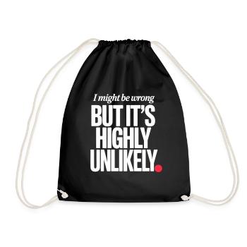 Je peux me tromper mais c’est un je-sais-tout très improbable - Sac de sport léger - noir - Devant