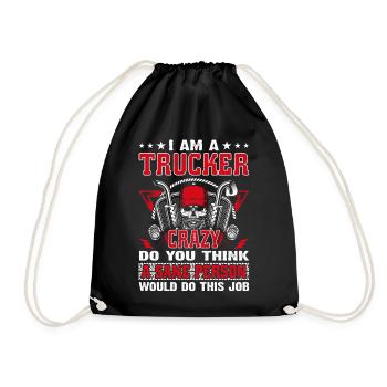Truck Driver - Drawstring Bag - black - Front