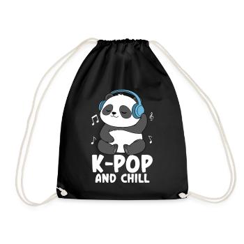 K Pop And Chill - Turnbeutel - Schwarz - Vorne