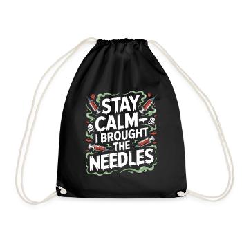 ER Nurse Stay Calm I Brought The Medical Worker - Turnbeutel - Schwarz - Vorne