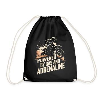 Dirtbiken, angetrieben von Benzin und Adrenalin - Turnbeutel - Schwarz - Vorne