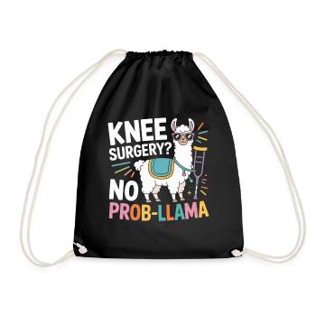 Knee Surgery? No Prob Lama - Turnbeutel - Schwarz - Vorne